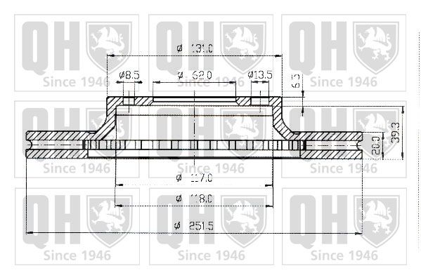 QUINTON HAZELL Тормозной диск BDC4409